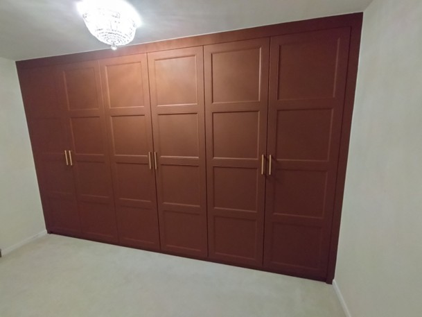 Modern fitted wardrobe with clean lines